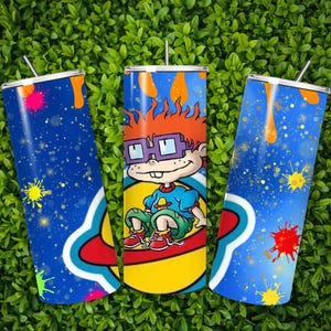 20 oz Rugrats Carlito Glas, Cartoon, farbenfrohes Design.  Vorlage für 20-Unzen-Becher / Sofortiger digitaler Download