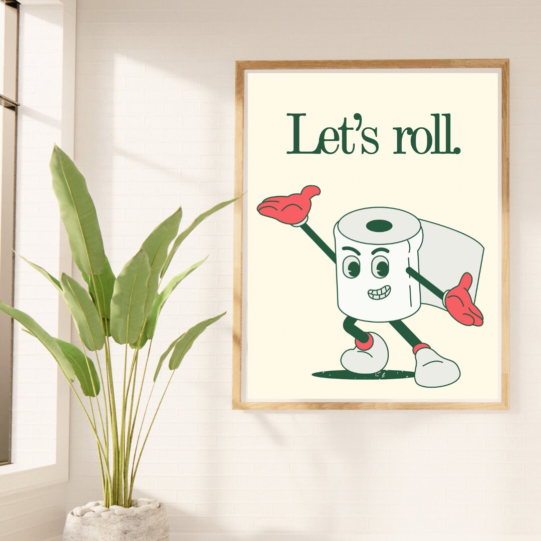 Retro Bathroom Art - Digital Download - Set of 5 - Etsy
