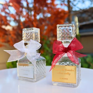 Regalo personalizado, obsequio de despedida de soltera, botella de vidrio personalizada, obsequio de boda, regalo de botella de perfume