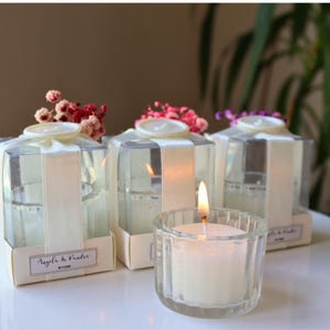 Recuerdos de velas de flores secas personalizados, regalos para invitados, regalos de boda para invitados al por mayor, regalos para baby shower, regalos para despedida de soltera