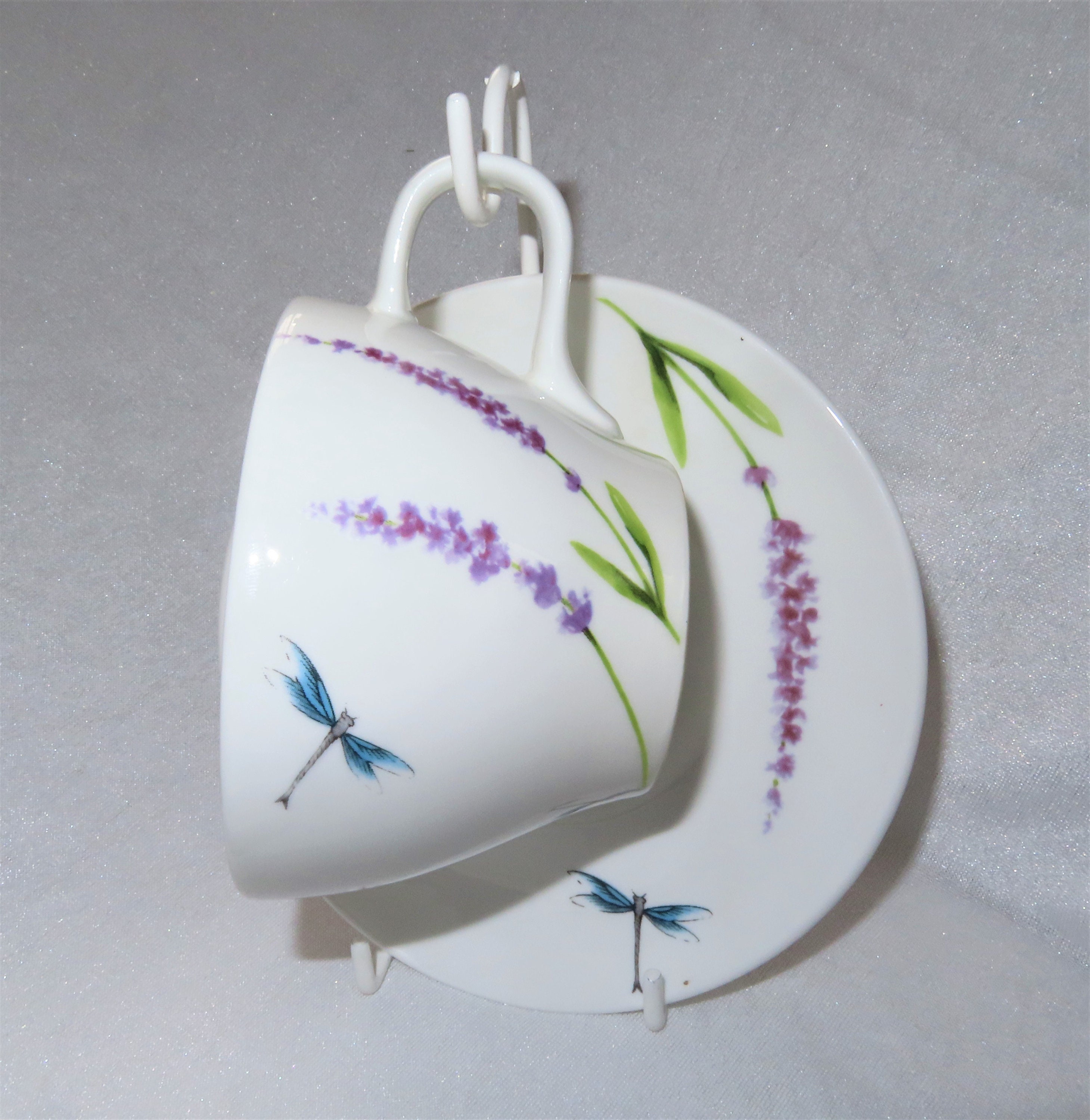 TEA SET for 2 Dragonfly Lavender Tea Set Teapot & 2 Cups and Etsy