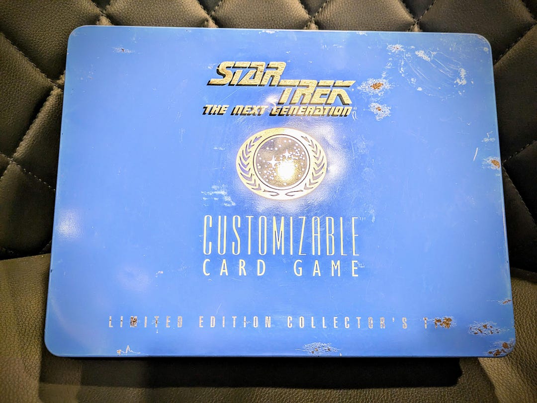 Star Trek TNG Customizable Card Game 1995 Limited Edition Collector's Tin Decipher Silver Border - Cards Never Opened - Etsy UK Star Trek TNG Customizable Card Game 1995 Limited Edition Collector's Tin Decipher Silver Border - Cards Never Opened - Etsy UK