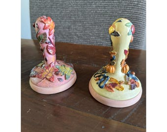 "Vintage Shaker Herd Cookie Art Cookie Stamps Herbstlaub 3,5 ""Runde Keramik."