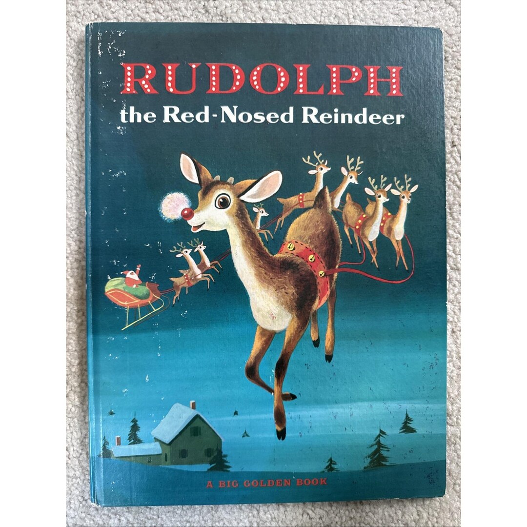 Rudolph the Red-nosed Reindeer Little Golden Book 1958 Richard Scarry ...