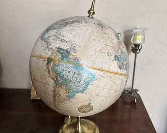 VTG 1990-91 Replogle 12" World Nation Globe Raised Relief Unified Germany USSR
