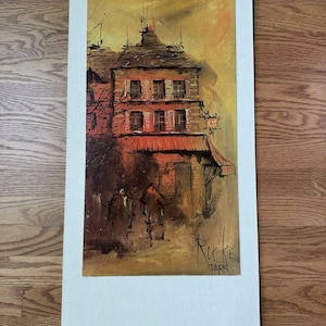Maison Rouge Signed by Artist Ruckel Paris Limited Ed 1967 Museum Print Editions