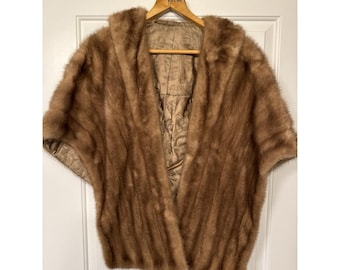 Nerz Stola Wrap Caplet MCM Vintage 1950er Jahre Ausgefallene Besitzer