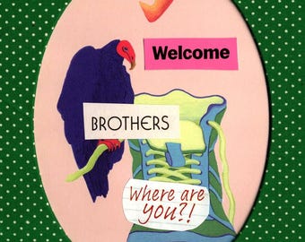 Welcome Brothers - Collage Poetry Zine DIGITAL DOWNLOAD