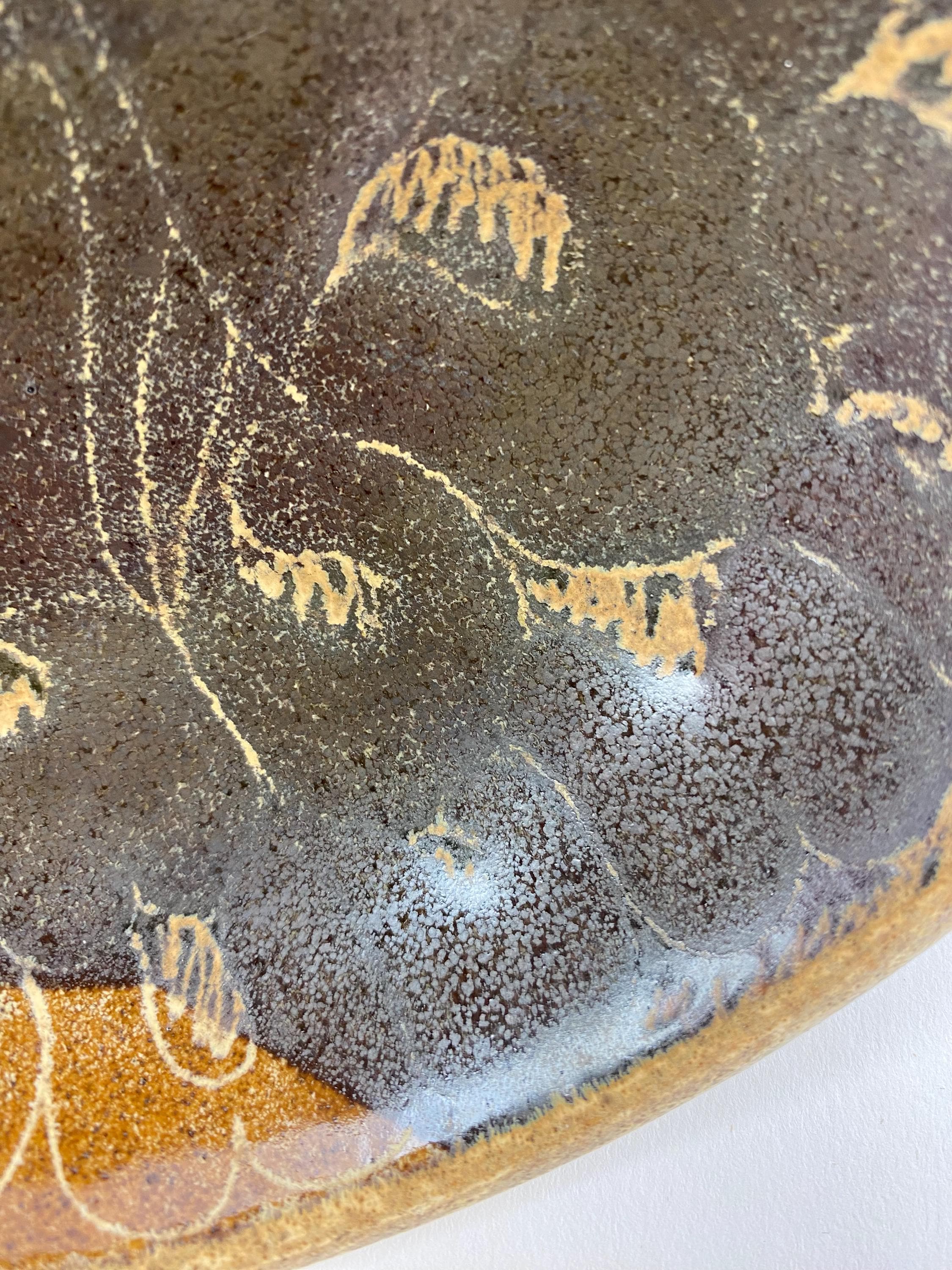 Diana Worthy Crich Studio Pottery Bowl, Signed, 1970s British