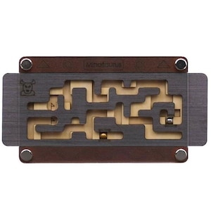 3D Wooden Minotaur Labyrinth Puzzle – Maze Game with Two Marbles, Challenging Brain Teaser for All Ages, Perfect for Adults & Gifts