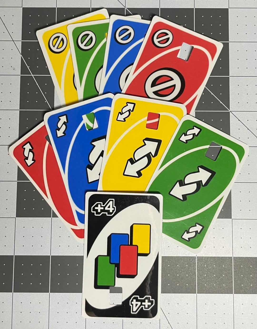 UNO Reverse, Skip, and Wild +4 Credit Card Skin Cover! for Small Chip ...