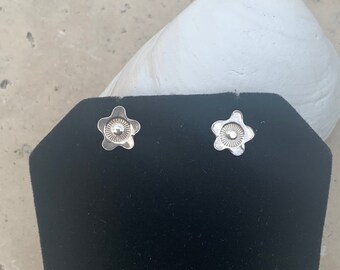 Flower Fine Silver Post Earrings, Cute and Petite earrings