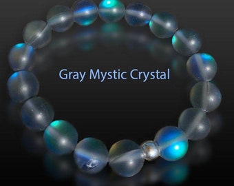 Moonstone Quartz Glowing Crystal Beaded Bracelets .925 Sterling Bead, FREE Shipping