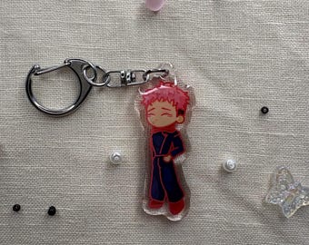 Itadori Mini Acrylic Keychain Jujutsu Kaisen Epoxy Coating