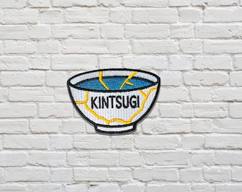 Kintsugi Bügelbild - Japanisches Abzeichen für Heilung, Selbstliebe & Reparatur