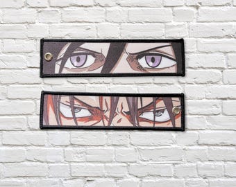 Attack on Titan Keychain – Eren & Mikasa Anime Eye Tag
