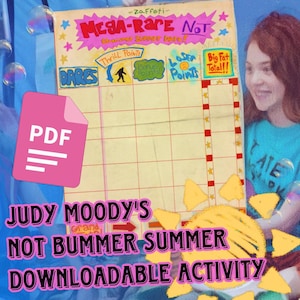 Hoja de actividades de verano de Judy Moody: Ideas de retos imprimibles (PDF)