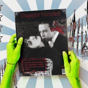 Plantilla de revista GOTHIC, Canva gratis, plantilla editable