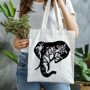 Elephant Tree Design SVG, DXF Files for Cricut, Wall Decor png, Animal Art jpg, Sublimation design pdf