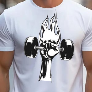 Hand Holding Dumbbell Weight SVG, Plate Bar Weightlifting PNG, Fitness Workout jpg, Gym eps, Instant Download pdf, Sublimation design dxf