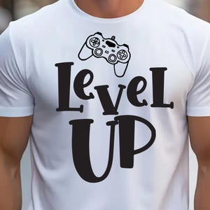 Level Up Svg, Birthday boy PNG, Level Up Gaming jpg, Gry wideo eps, Miłośnik gier pdf, Urodziny dxf