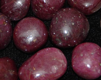 Tumbled Ruby Stone Red Gemstone Polished Smooth Mineral Sample Corundum Gift for Her Him