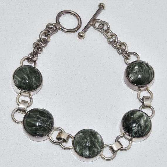 Seraphinite Sterling Silver 925 Bracelet
