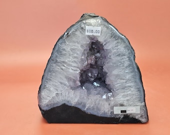 Amethyst Crystal Cathedral Tower Purple Tall Decorative Piece Stone Rock Decor White Quartz Holiday Decor
