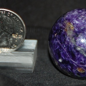 Charoite Polished Sphere Crystal Ball Purple Swirling Color