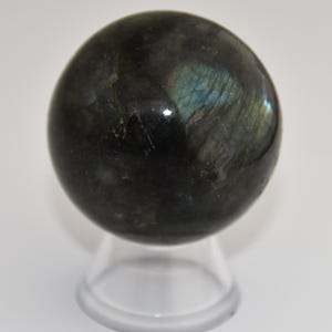 Labradorite Sphere Crystal Ball Metaphysical Mineral Flash 1.8&quot; diameter 4.572 cm Madagascar Iridescence Iridescent
