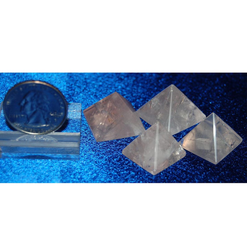 Rose Quartz Pyramid Set - Etsy