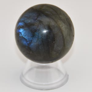 Labradorite Sphere Crystal Ball Carved Metaphysical Mineral Flash 1.5&quot; diameter 3.81 cm Madagascar Iridescence Iridescent Carving