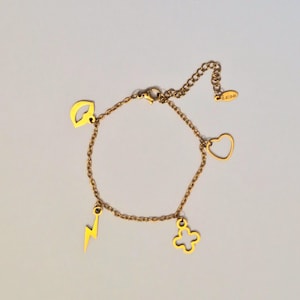 stainless steel charm bracelet
