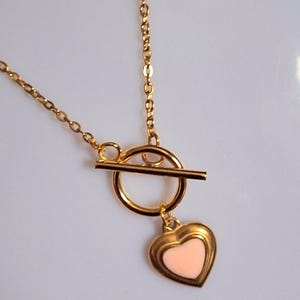 Stainless Steel Heart Pendant and Chain Necklace