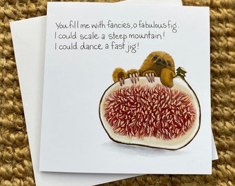 Fabulous fig greetings card.