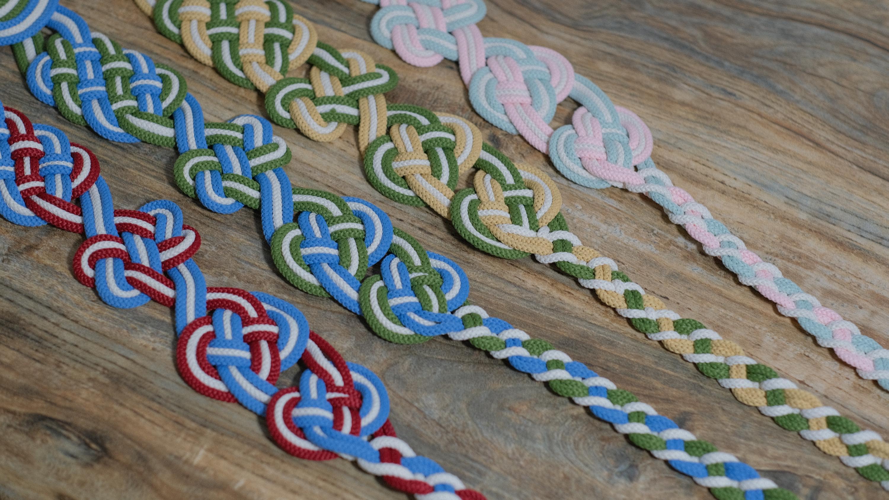 Custom braided Handfasting Cord: Dual-Tone Nine Knots Celtic Ceremony Cord – Customizable Colors