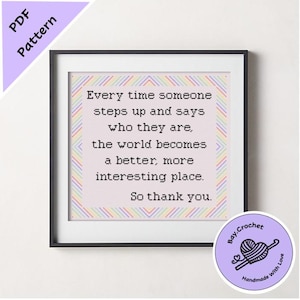 Brooklyn 99 Captain Holt "Better Place" Quote Cross Stitch Pattern