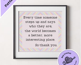 Brooklyn 99 Captain Holt "Better Place" Quote Cross Stitch Pattern