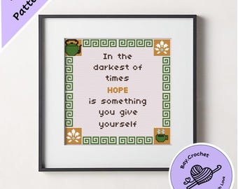 Finding Hope Quote Cross Stitch Pattern