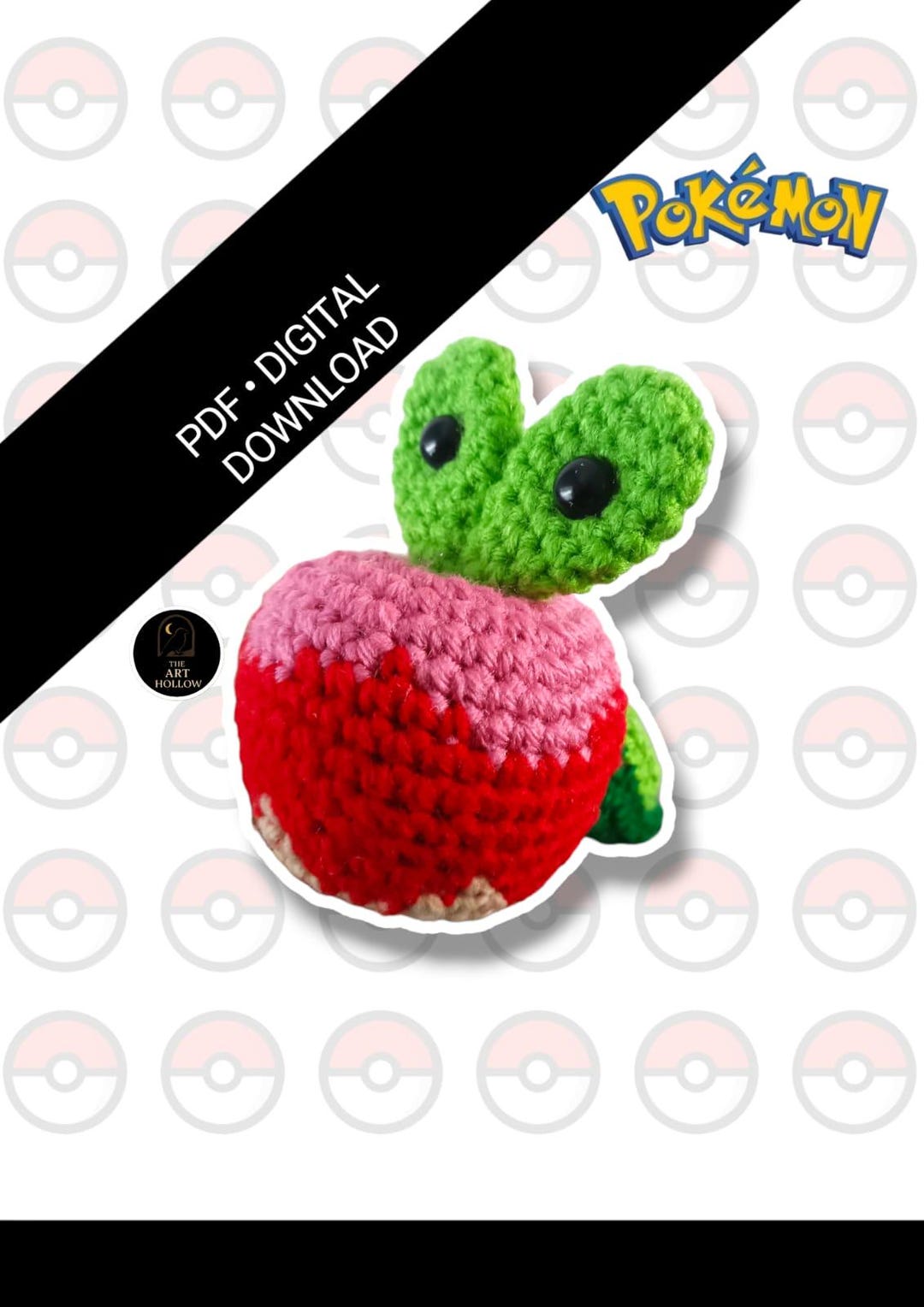 Patrón de amigurumi Applin / PDF fácil de crochet inspirado en Pokémon ...