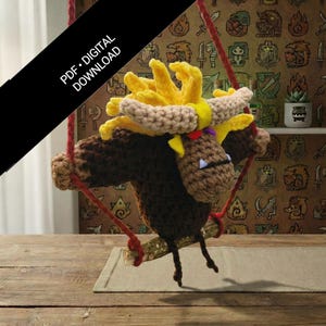 Modèle au crochet Rajang Amigurumi | Tutoriel PDF inspiré de Monster Hunter