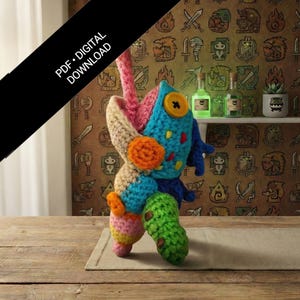 Pukei-Pukei Amigurumi Häkelanleitung | Von Monsterjägern inspiriertes PDF-Tutorial
