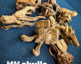 Calaveras decorativas de Monster Hunter (impresas en 3D)