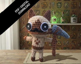 ケズー編みぐるみかぎ針編みパターン | モンスターハンター風PDF