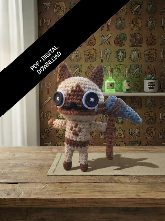 Felyne Amigurumi Crochet Pattern | Monster Hunter Inspired PDF