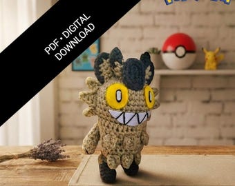 Galarian Meowth Amigurumi Pattern | Easy Pokémon-Inspired Crochet PDF