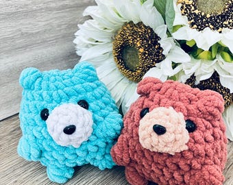 Bear Crochet Pattern PDF: Mini Amigurumi Plushie Pal - Beginner Friendly (Digital Download)