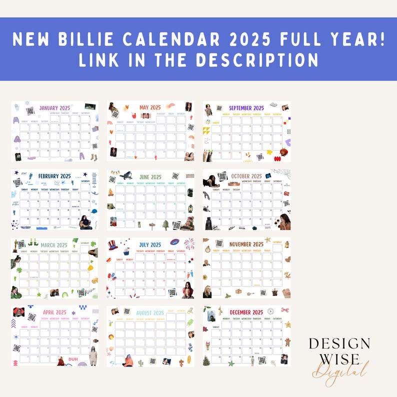 Unique billie eilish advent calendar with qr codes perfect christmas
