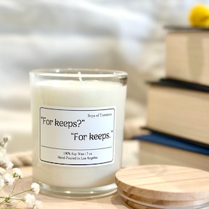 Boys of Tommen Soy Candle: Johnny and Shannon Bookish Quote