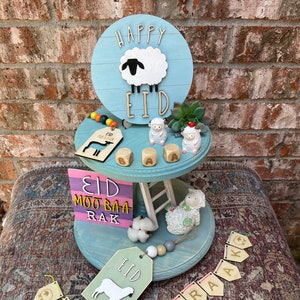 Eid-al-Adha tiered tray decor, Eid Mubarak Decor